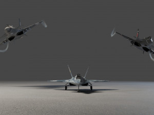 Skunk F-33 Lancer lowpoly concept jet fighter 3D 模型