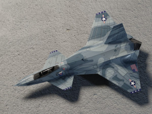 Skunk F-33 Lancer lowpoly concept jet fighter 3D 模型