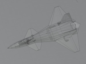 Skunk F-33 Lancer lowpoly concept jet fighter 3D 模型
