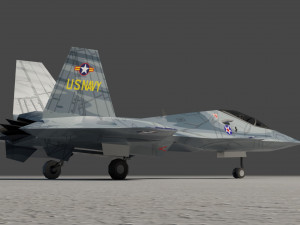 Skunk F-33 Lancer lowpoly concept jet fighter 3D 模型