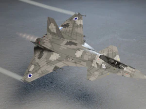Skunk F-33 Lancer lowpoly concept jet fighter 3D Model