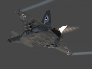 Skunk F-33 Lancer lowpoly concept jet fighter 3D Model
