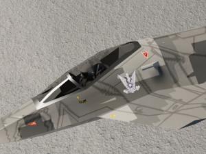Skunk F-33 Lancer lowpoly concept jet fighter 3D 模型