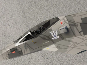 Skunk F-33 Lancer lowpoly concept jet fighter 3D Model