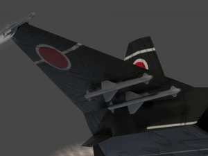 Skunk F-33 Lancer lowpoly concept jet fighter 3D Model