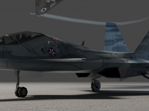 Skunk F-33 Lancer lowpoly concept jet fighter 3D 模型