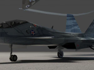 Skunk F-33 Lancer lowpoly concept jet fighter 3D Model