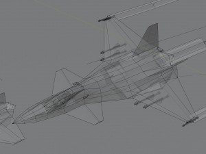 Skunk F-33 Lancer lowpoly concept jet fighter 3D 模型