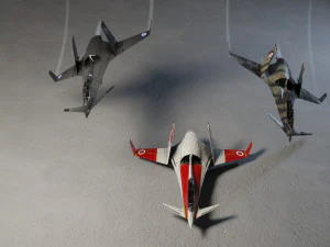 I-20 Firehawk lowpoly concept jet fighter 3D Model