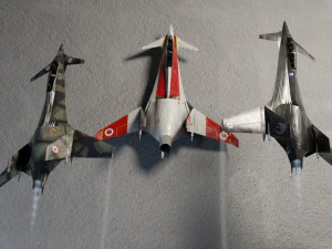 I-20 Firehawk lowpoly concept jet fighter 3D Model