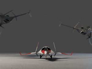I-20 Firehawk lowpoly concept jet fighter 3D Model