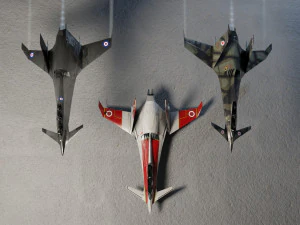 I-20 Firehawk lowpoly concept jet fighter 3D Model