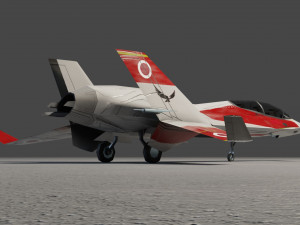 I-20 Firehawk lowpoly concept jet fighter 3D Model