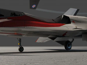 I-20 Firehawk lowpoly concept jet fighter 3D Model
