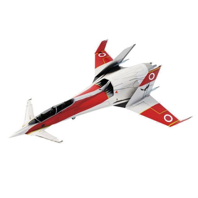 I-20 Firehawk lowpoly concept jet fighter 3D Model .c4d .max .obj .3ds .fbx .stl .blend 