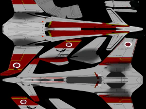 I-20 Firehawk lowpoly concept jet fighter 3D Model
