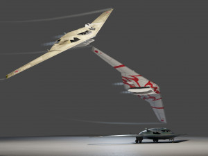TU-222 Bechovka concept stealth bomber Modelo 3D