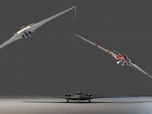 TU-222 Bechovka concept stealth bomber Modelo 3D
