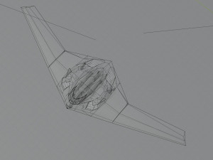 TU-222 Bechovka concept stealth bomber Modelo 3D