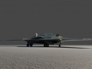 TU-222 Bechovka concept stealth bomber Modelo 3D