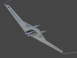 TU-222 Bechovka concept stealth bomber Modelo 3D