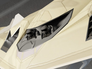 TU-222 Bechovka concept stealth bomber Modelo 3D