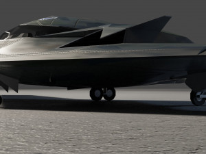 TU-222 Bechovka concept stealth bomber Modelo 3D