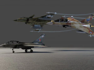 Dassault rafale lowpoly jet fighter 3D Model