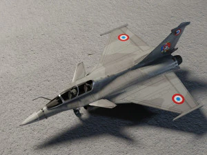 Dassault rafale lowpoly jet fighter 3D Model