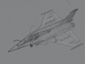 Dassault rafale lowpoly jet fighter 3D Model