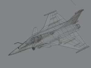 Dassault rafale lowpoly jet fighter 3D Model