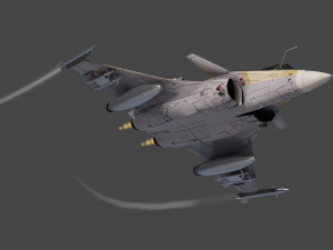Dassault rafale lowpoly jet fighter 3D Model