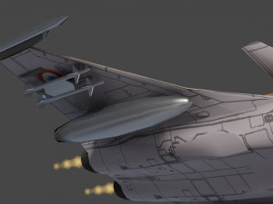 Dassault rafale lowpoly jet fighter 3D Model