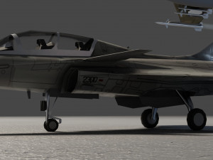 Dassault rafale lowpoly jet fighter 3D Model