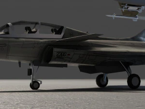 Dassault rafale lowpoly jet fighter 3D Model