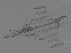 Dassault rafale lowpoly jet fighter 3D Model