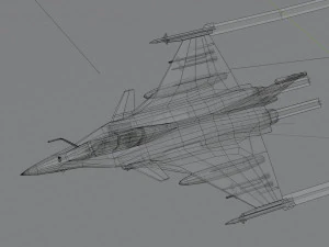 Dassault rafale lowpoly jet fighter 3D Model