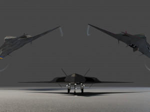 I-19 ravenclaw stealth fighter jet 3D Модель