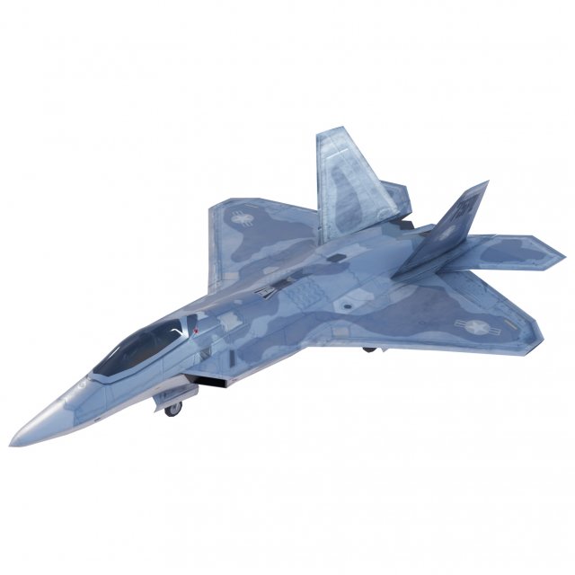 Lockheed Martin F-22 Raptor Model 3D .c4d .max .obj .3ds .fbx .stl .blend 