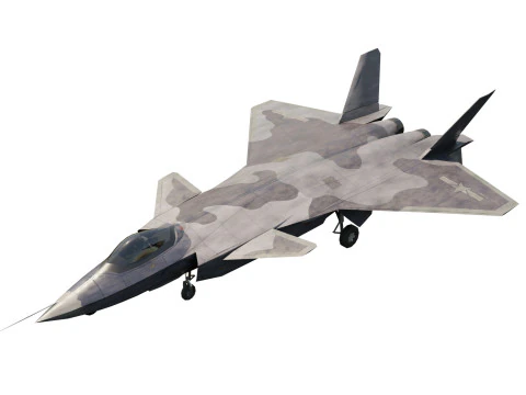Chengdu j-20 potente drago da caccia lowpoly Modello 3D