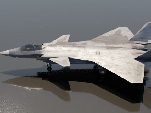 Chengdu j-20 mighty dragon lowpoly jet fighter Model 3D