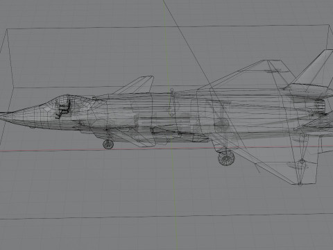 Chengdu j-20 mighty dragon lowpoly jet fighter Model 3D