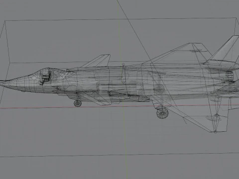 Chengdu j-20 mighty dragon lowpoly jet fighter 3D Model