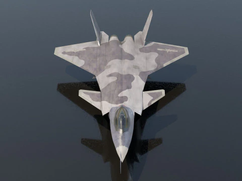 Chengdu j-20 mighty dragon lowpoly jet fighter 3D Model