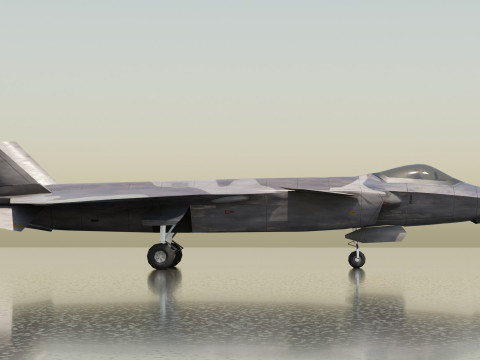 Chengdu j-20 mighty dragon lowpoly jet fighter Model 3D