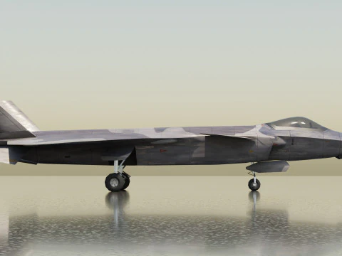 Chengdu j-20 mighty dragon lowpoly jet fighter 3D Model