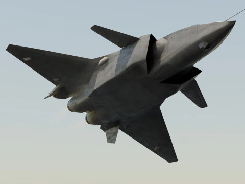 Chengdu j-20 mighty dragon lowpoly jet fighter 3D Model
