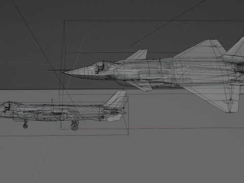 Chengdu j-20 mighty dragon lowpoly jet fighter Model 3D
