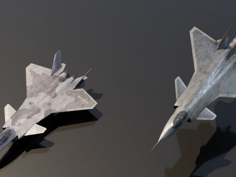 Chengdu j-20 mighty dragon lowpoly jet fighter Model 3D