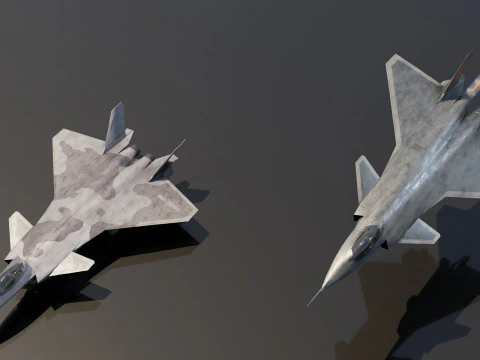 Chengdu j-20 mighty dragon lowpoly jet fighter 3D Model